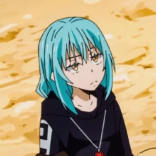 😟 emoji Римуру @anime_stickerr Telegram sticker 15 of 30