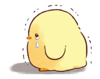 😢 emoji Soft and Cute Chicks Animation @softandqt Telegram sticker 13 of 24