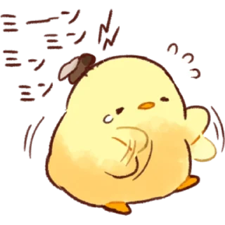 😰 emoji Soft and Cute Chicks Summer @softandqt Telegram sticker 17 of 40