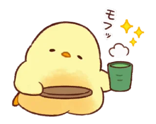 ☕️ emoji Soft and Cute Chicks Animation 3 @softandqt Telegram sticker 13 of 24