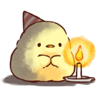 🕯 emoji Soft and Cute Chicks Winter @softandqt Telegram sticker 8 of 40