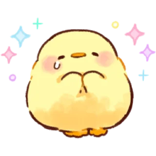 🥺 emoji Soft and Cute Chicks Winter @softandqt Telegram sticker 24 of 40