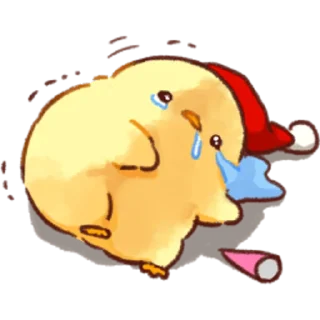 😢 emoji Soft and Cute Chicks Winter @softandqt Telegram sticker 10 of 40