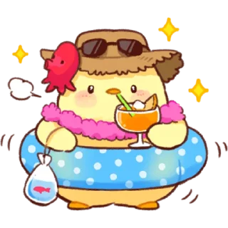 🍸 emoji Soft and Cute Chicks Summer @softandqt Telegram sticker 11 of 40