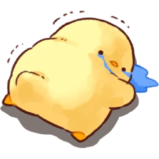 😢 emoji Soft and Cute Chicks Summer @softandqt Telegram sticker 16 of 40