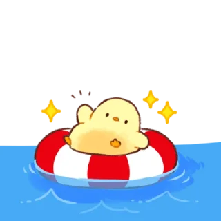 ☀️ emoji Soft and Cute Chicks Summer @softandqt Telegram sticker 23 of 40