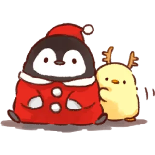 🎅 emoji Soft and Cute Chicks Winter @softandqt Telegram sticker 12 of 40
