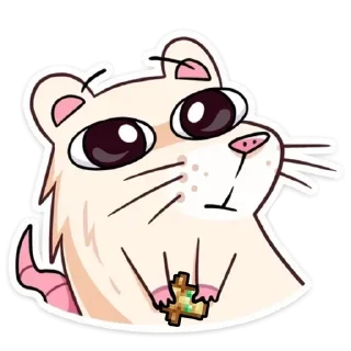 😐 emoji Крысик играет в Майнкрафт🟩 Telegram sticker 7 of 13