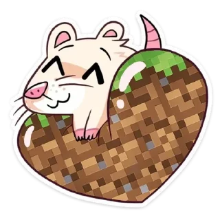 Sticker from Крысик играет в Майнкрафт🟩