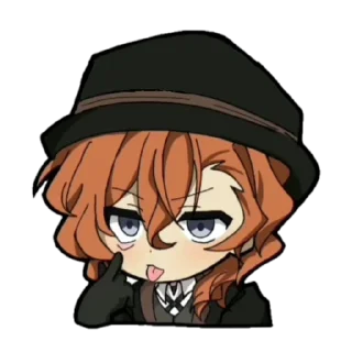 😛 emoji Bsd chibi stickers Telegram sticker 16 of 100