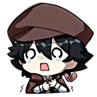😥 emoji Bsd chibi stickers Telegram sticker 19 of 100