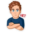 🙅‍♂️ emoji Бумажный (@TgSticker) Telegram sticker 24 of 33