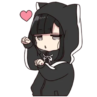 ❤️ emoji Menhera-chan Telegram sticker 1 of 9