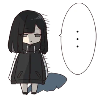 😑 emoji Menhera-chan Telegram sticker 6 of 9