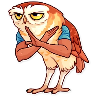 🙅‍♀️ emoji Birds With Arms Telegram sticker 16 of 30