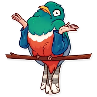🤷‍♀️ emoji Birds With Arms Telegram sticker 7 of 30