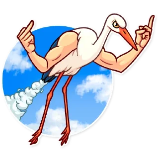 🖕 emoji Birds With Arms Telegram sticker 17 of 30