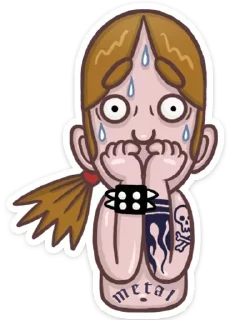 😨 emoji Металий • @StickEmojiBook Telegram sticker 18 of 32