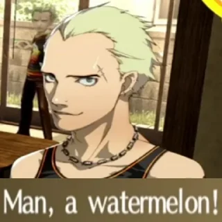 🍉 emoji Persona 4 Mood Telegram sticker 12 of 22