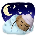 😴 emoji Potato Telegram sticker 15 of 53