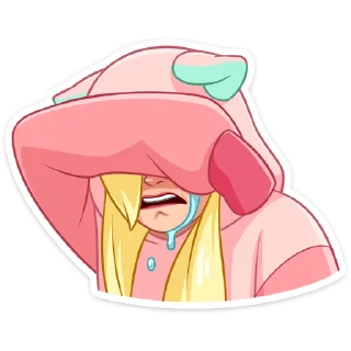 😢 emoji Лина - @stickers_vk Telegram sticker 11 of 48