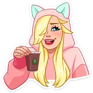 ☕️ emoji Лина - @stickers_vk Telegram sticker 17 of 48