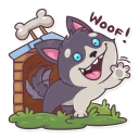 👋 emoji Hank the Husky Telegram sticker 5 of 31