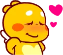 😍 emoji QooBee Agapi :: @line_stickers Telegram sticker 7 of 40