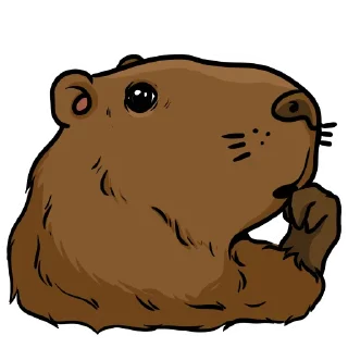 🤔 emoji Капи (by @woodoodler) Telegram sticker 22 of 36
