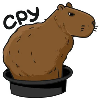 💩 emoji Капи (by @woodoodler) Telegram sticker 15 of 36