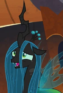 😅 emoji Queen Chrysalis | @MLP_AnimatedStickers Telegram sticker 21 of 24