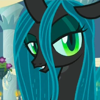 😏 emoji Queen Chrysalis | @MLP_AnimatedStickers Telegram sticker 8 of 24
