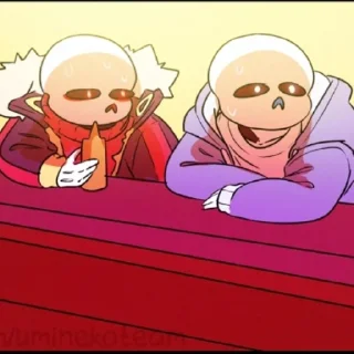 😐 emoji Санс с Сансом из Андерфелл @Undertale_Love_Forever Telegram sticker 5 of 70