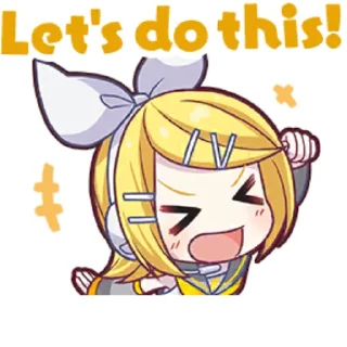 Sticker from Kagamine Rin! ` @oksyeva
