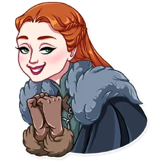 😁 emoji Sansa Stark Telegram sticker 14 of 25