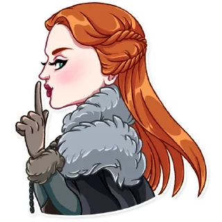 🤫 emoji Sansa Stark Telegram sticker 12 of 25
