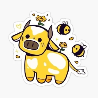 🐮 emoji Коровки Telegram sticker 19 of 29