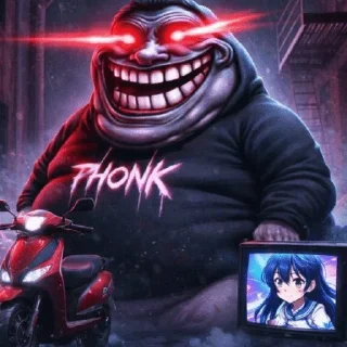 Sticker from PHONK TROLLFACE t.me/mad3rator