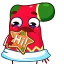👋 emoji Red Sock Telegram sticker 5 of 15
