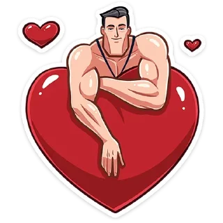 ❤ emoji Чад  (@TgSticker) Telegram sticker 6 of 48