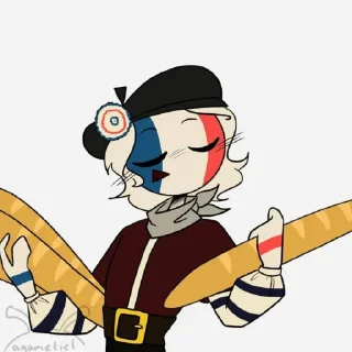 Sticker from 𝙁𝙧𝙖𝙣𝙘𝙚 🇫🇷 @country_humans_stickersQwQ @Povelutel_Kartoshek