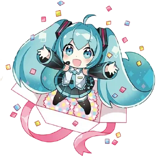 🎁 emoji Hatsune Miku @anime_stickerr Telegram sticker 18 of 120