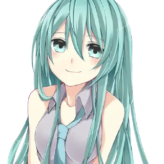 😊 emoji Hatsune Miku @anime_stickerr Telegram sticker 14 of 120