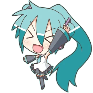 ✋ emoji Hatsune Miku @anime_stickerr Telegram sticker 1 of 120