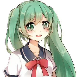 😢 emoji Hatsune Miku @anime_stickerr Telegram sticker 12 of 120