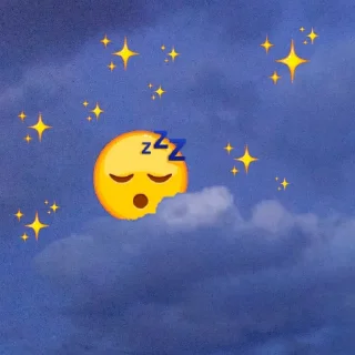 😴 emoji emoji in the sky by @my_unrefined Telegram sticker 18 of 61