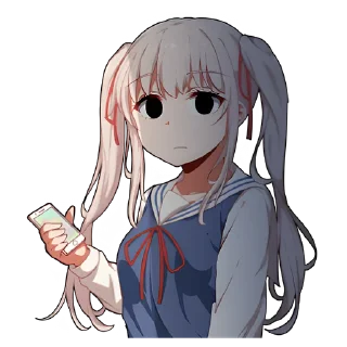 🤨 emoji Школьница-тян @nyasticks Telegram sticker 13 of 41