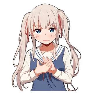 🤨 emoji Школьница-тян @nyasticks Telegram sticker 10 of 41