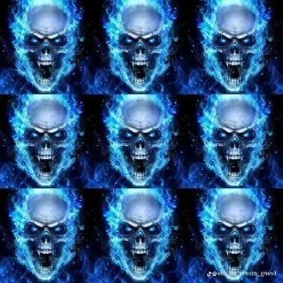 Sticker from синий огненный череп 💀💀