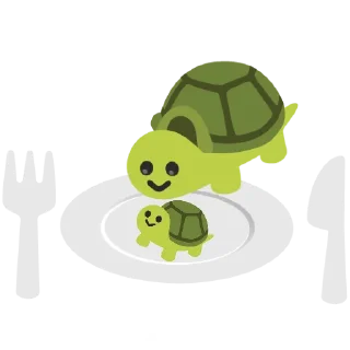 🍽 emoji Черепашки Telegram sticker 17 of 34
